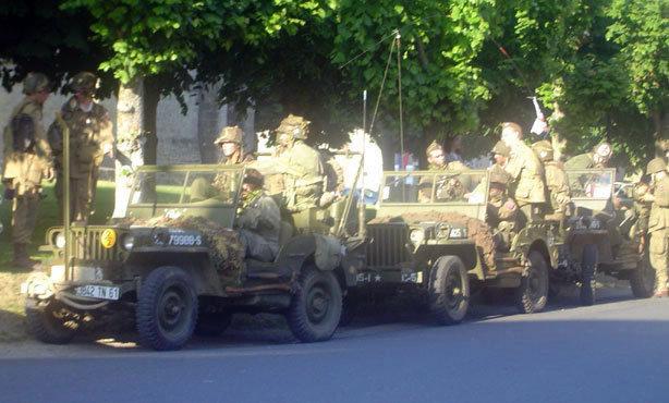 WWII fans at Sainte-Marie-du-Mont 